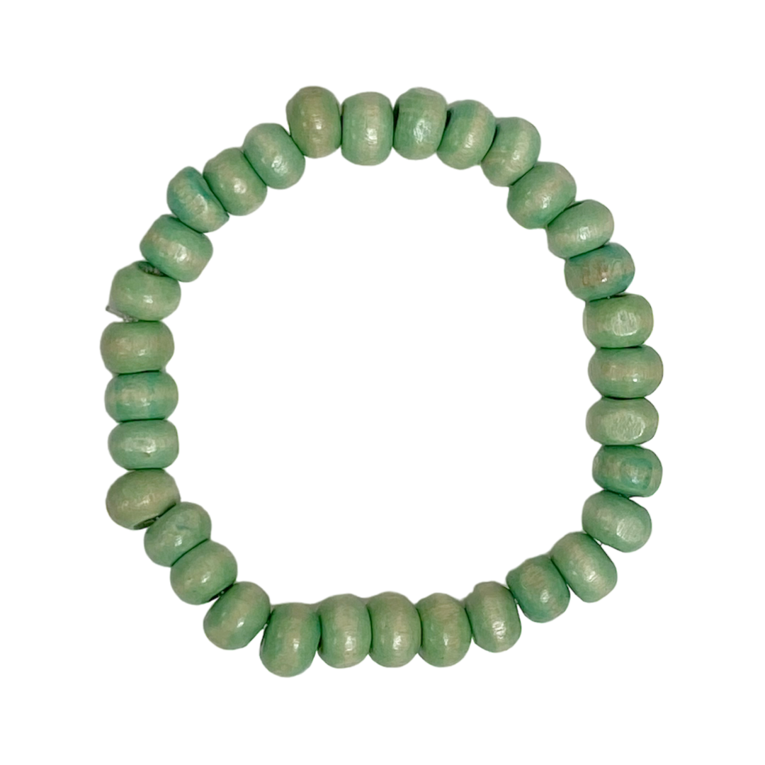 hout armbandje groen