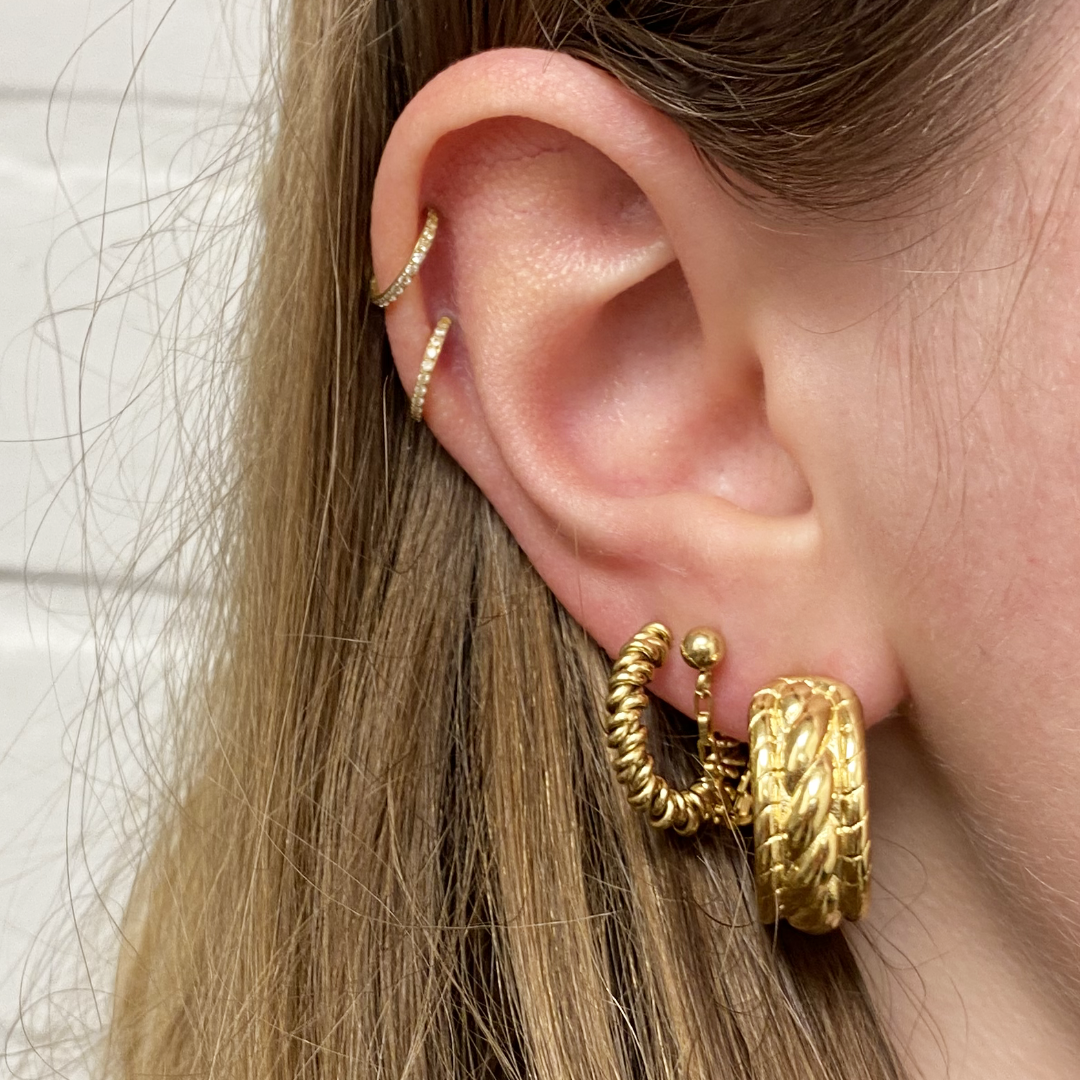 oorbellen met schakel ketting