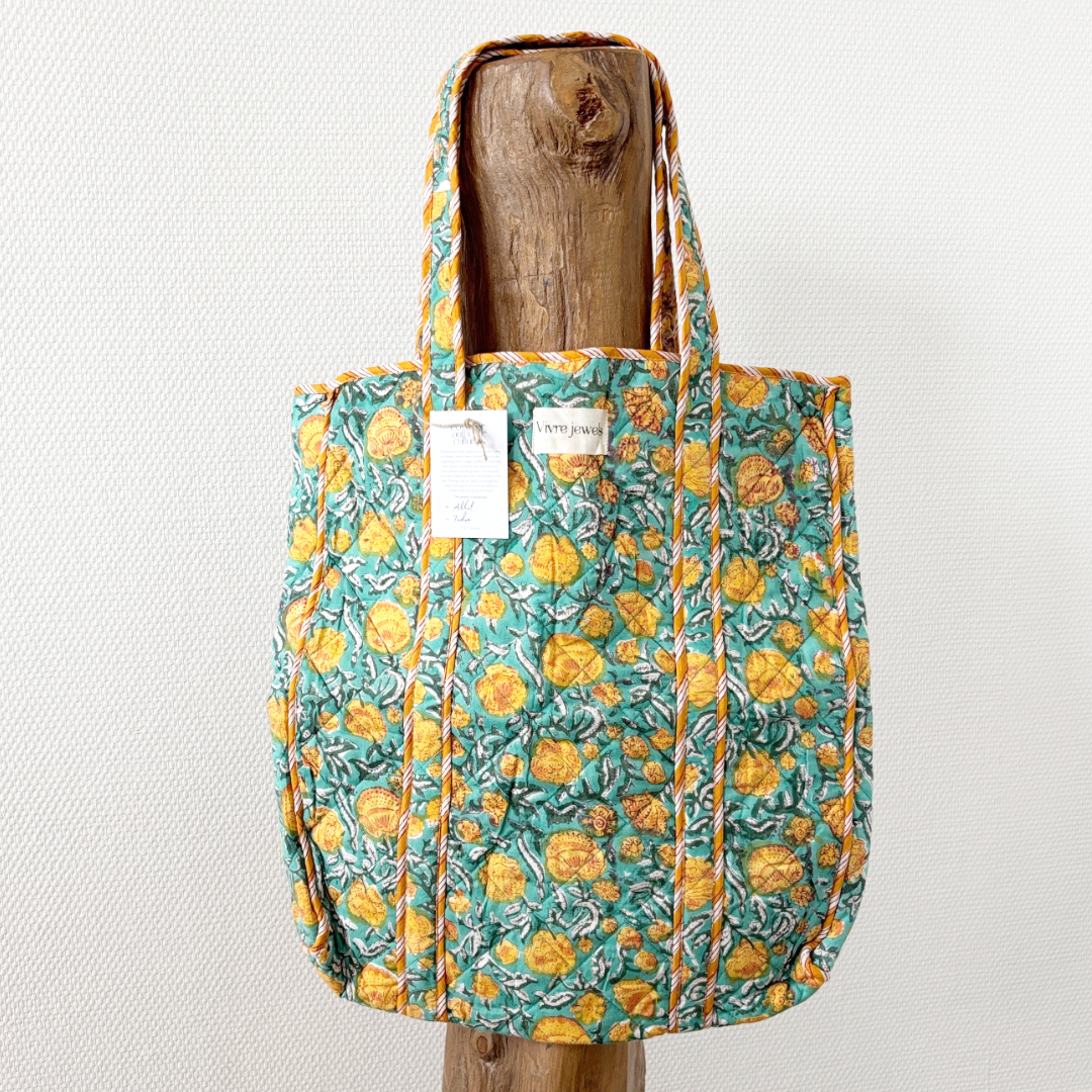 blooming reversible tas geel/groen