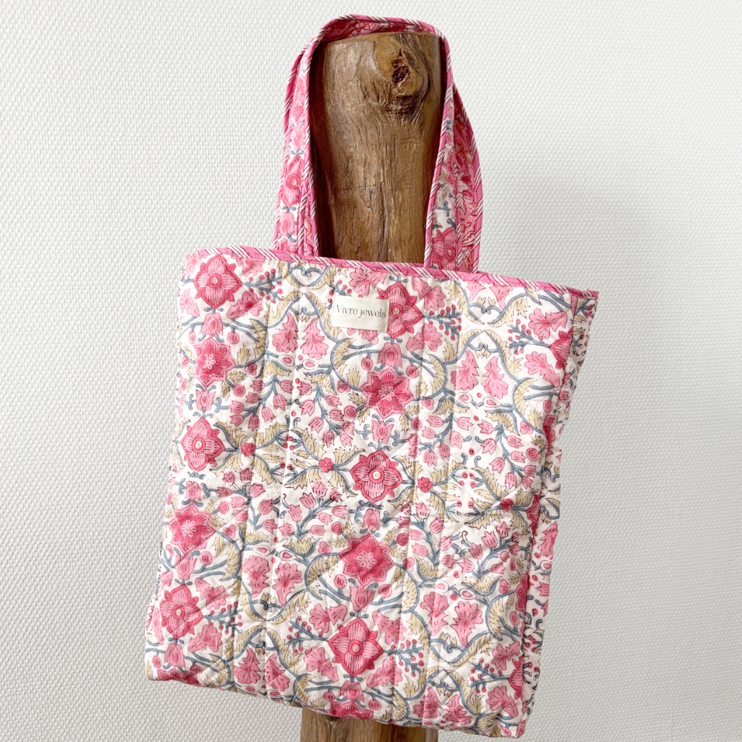blooming reversible tas roze/kleurrijk