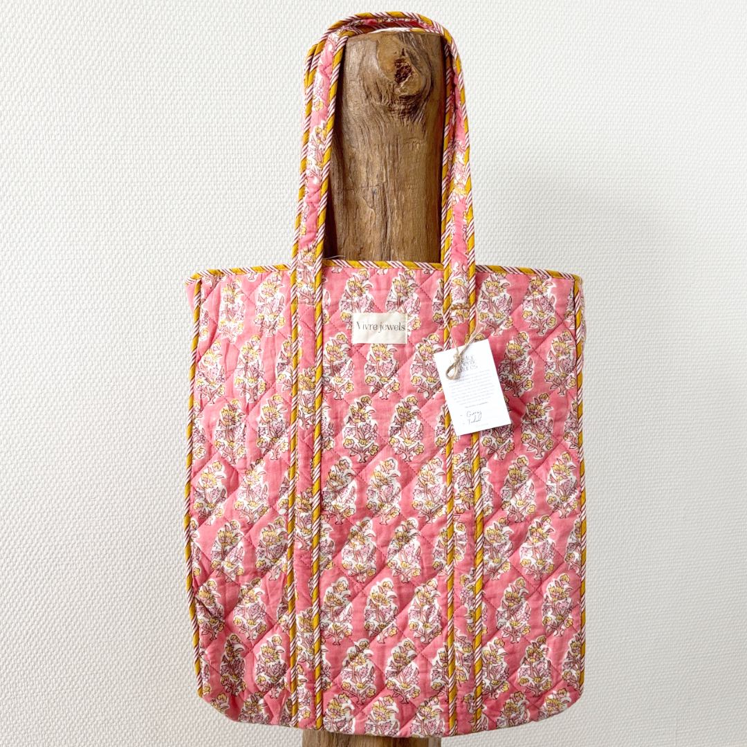 blooming reversible tas roze