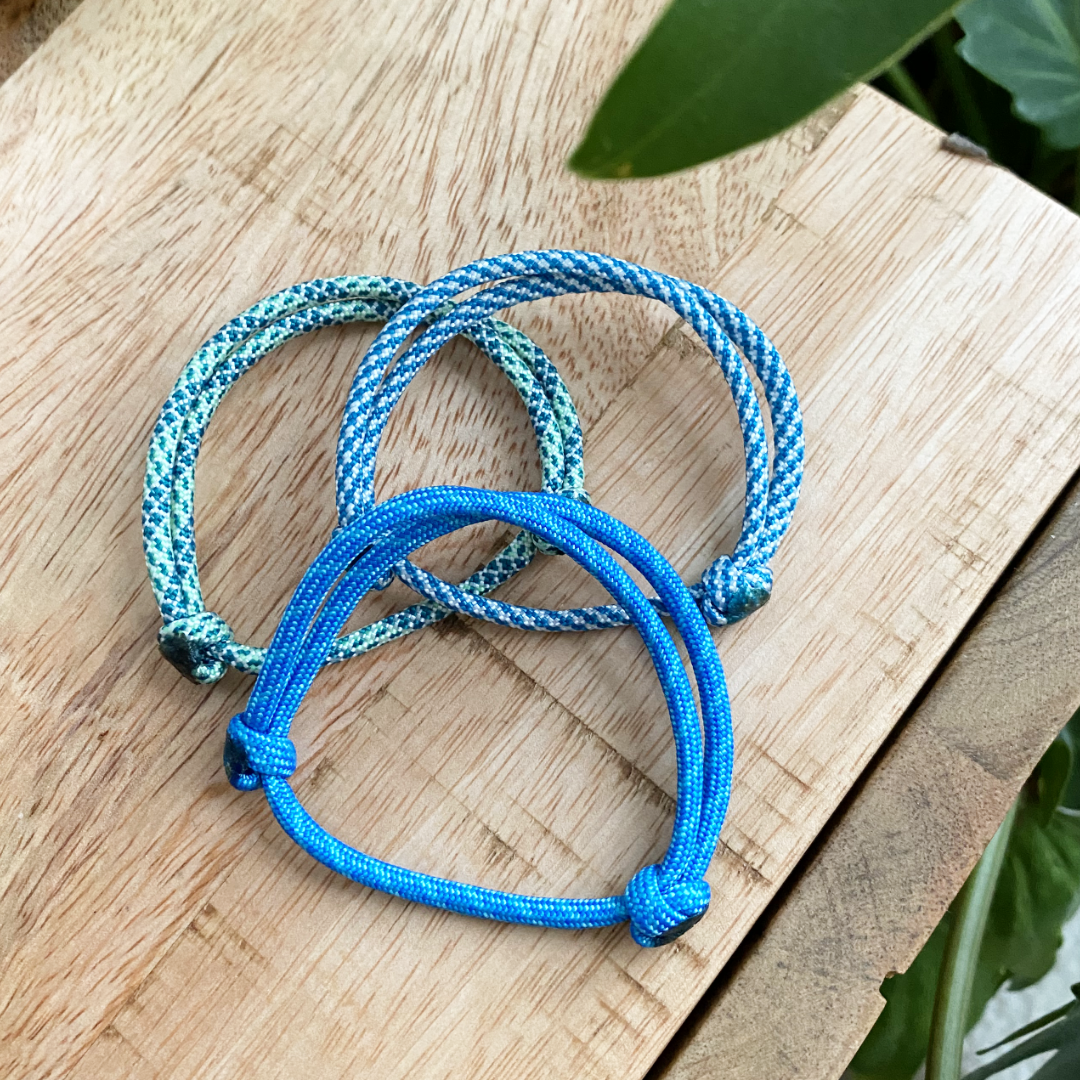 heren surf armband dark cyan & greece blue dna