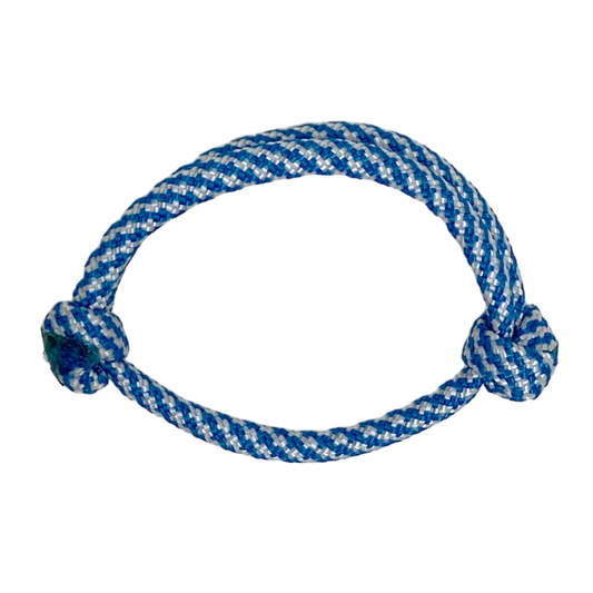 surf armbandje white & caribbean blue spiral