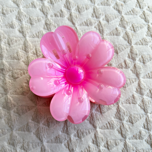 tropical flower haarclip roze