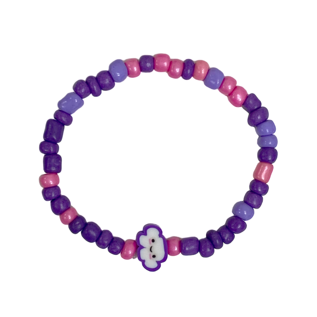 klei armbandje paarse wolk