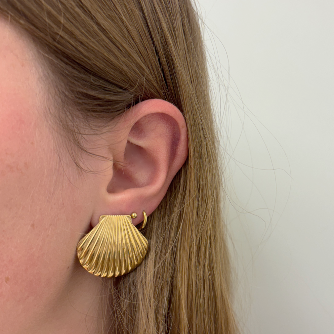 oorbellen statement schelp