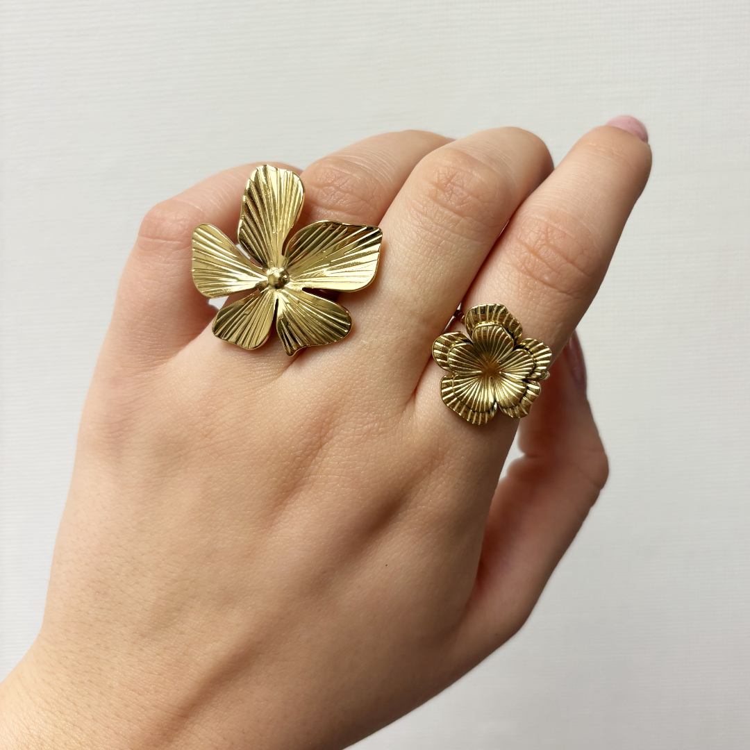double flowers big ring