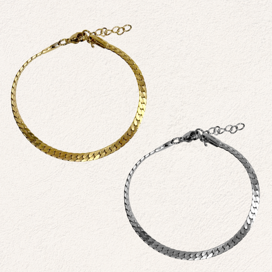 platte schakel armband