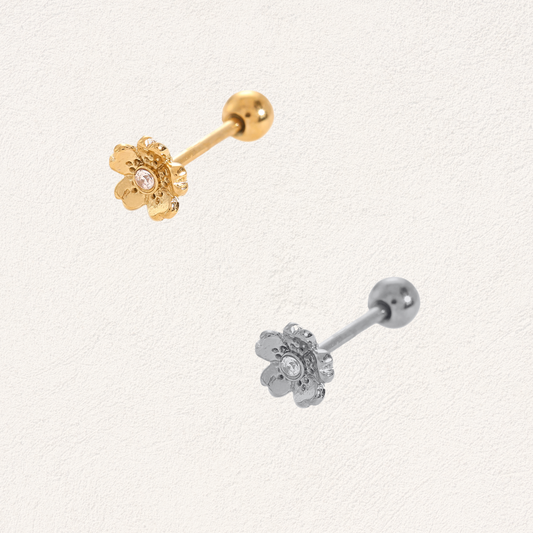 piercing stud bloemetje
