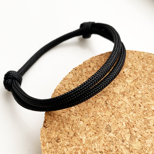 heren surf armband zwart