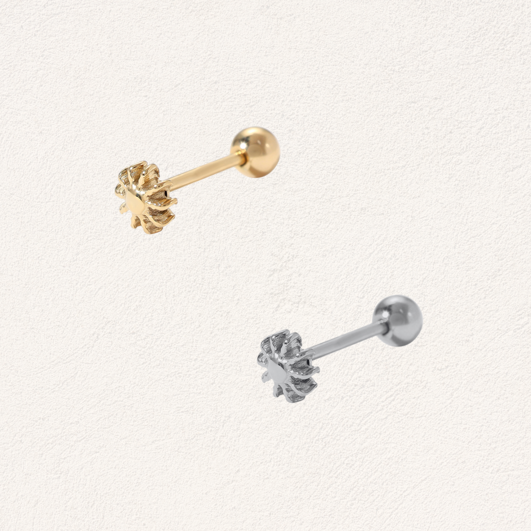 piercing stud zonnetje