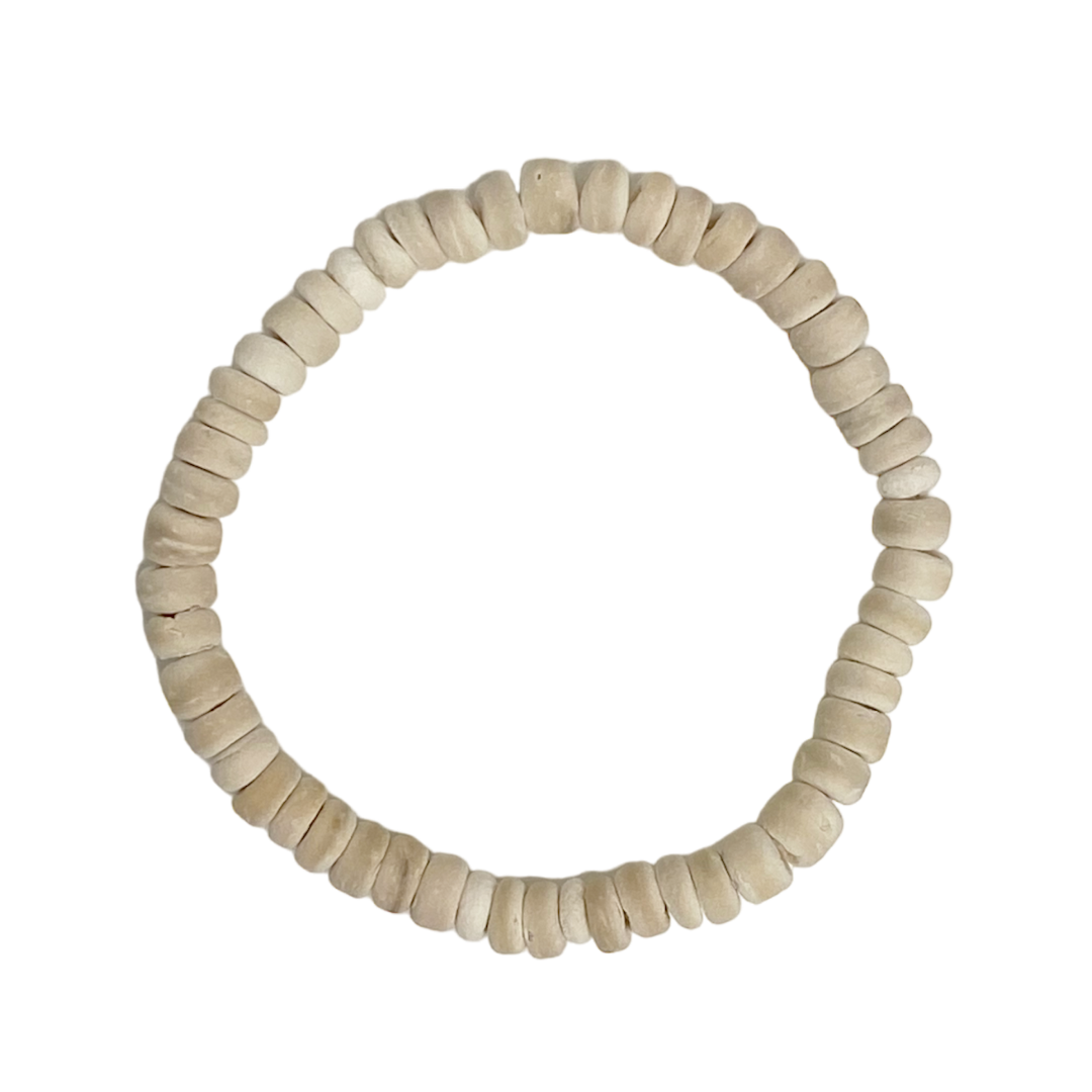 kokos armbandje wit