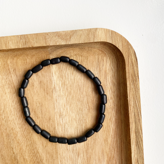 hout armband oval zwart