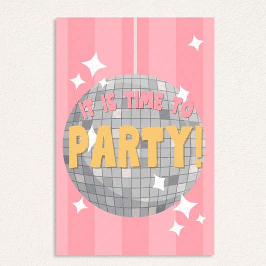 it is time to party kaart