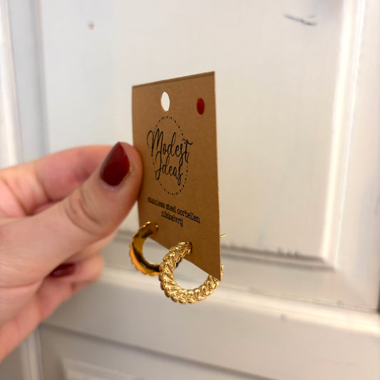 SALE oorbellen goud