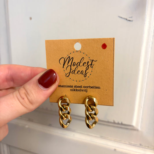 SALE oorbellen goud