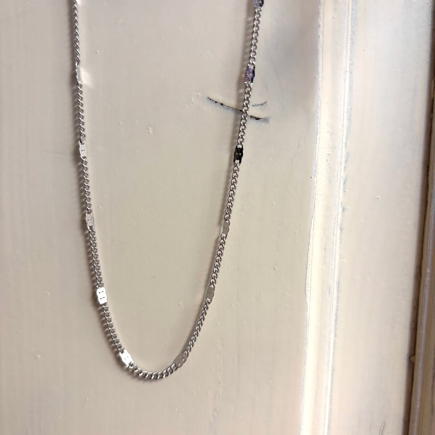 SALE lange ketting zilver