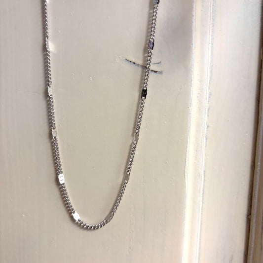 SALE lange ketting zilver
