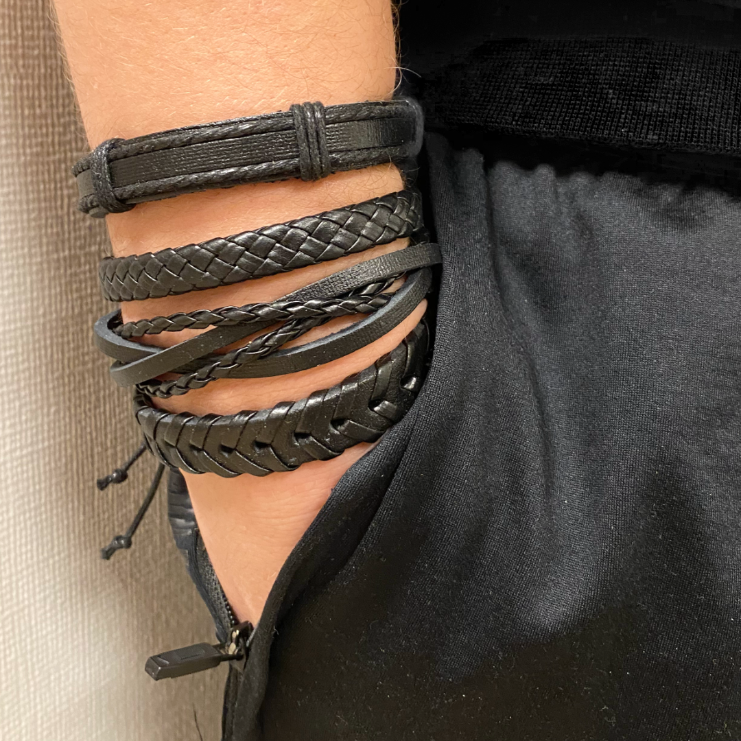 heren armband pu leer zack