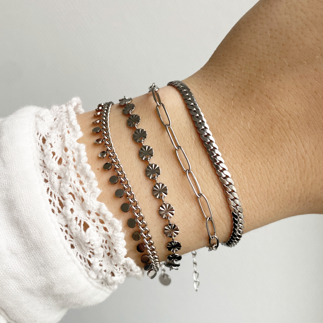 platte schakel armband