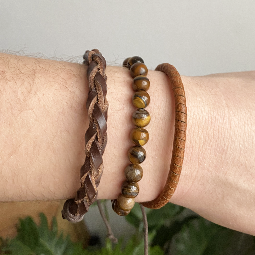 natuursteen armband tijgeroog