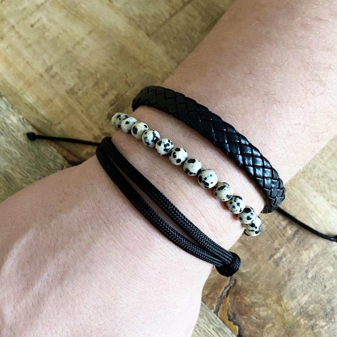 heren armband pu leer zilas