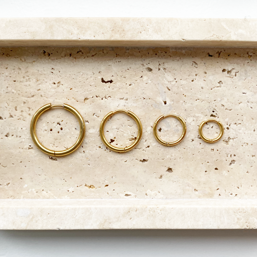 basic ring 20mm oorbellen