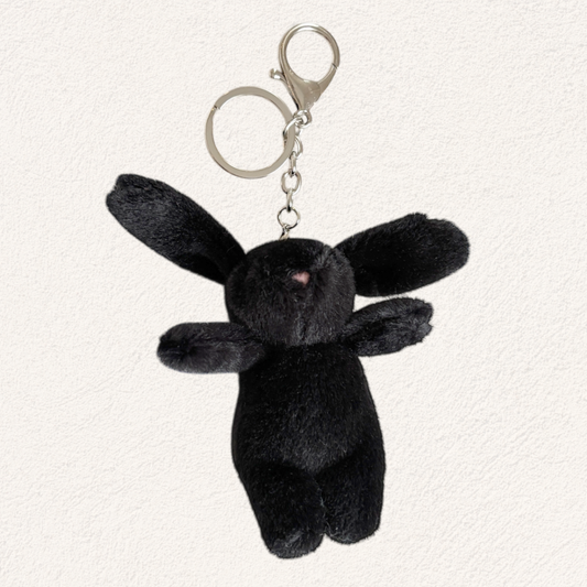 bag charm zwart konijntje
