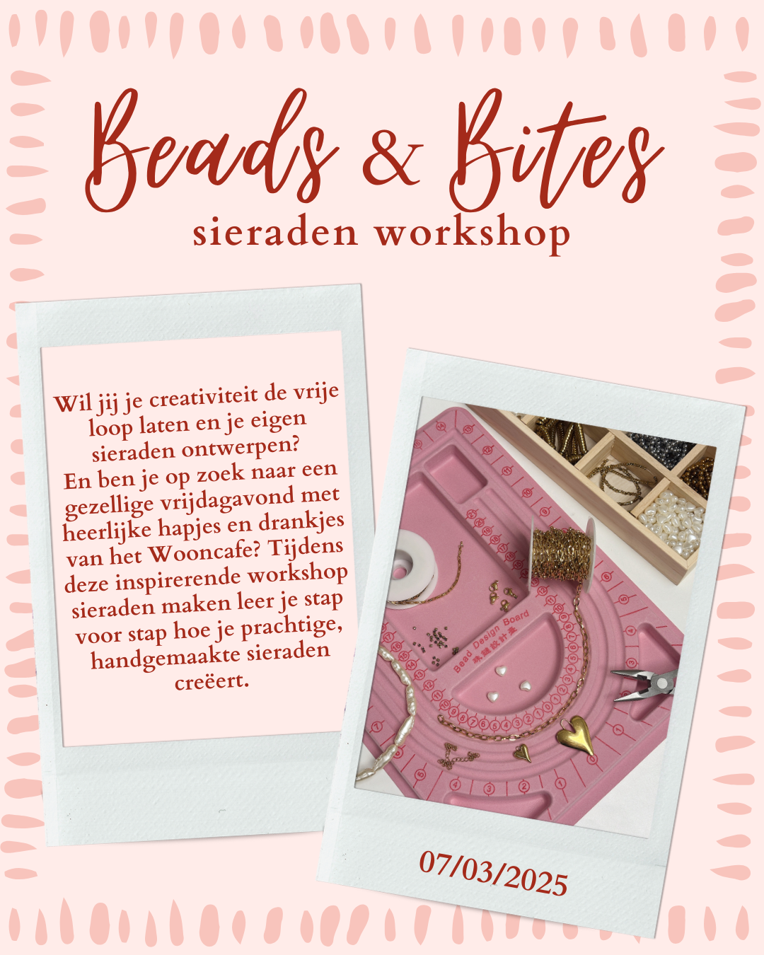 beads & bites workshop ketting met matchende oorbellen maken | 02/05/2025