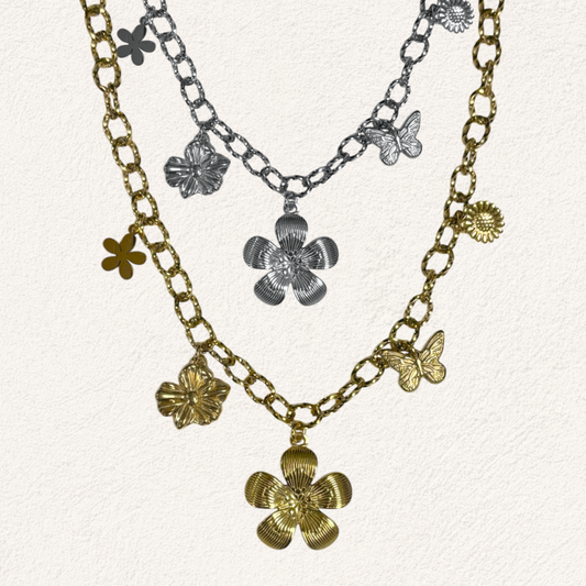 bedelketting met bloemen