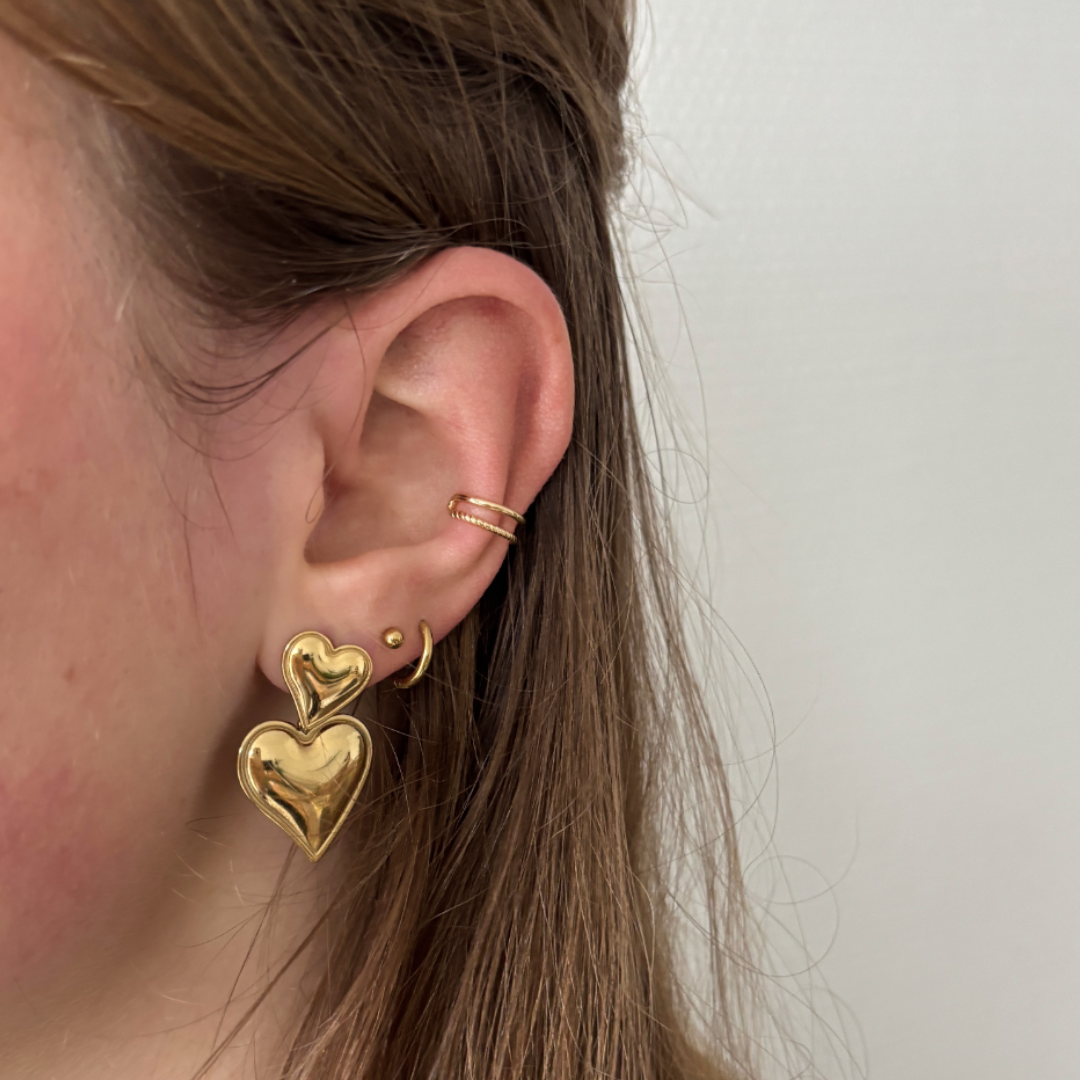 dubbele earcuff line en twist