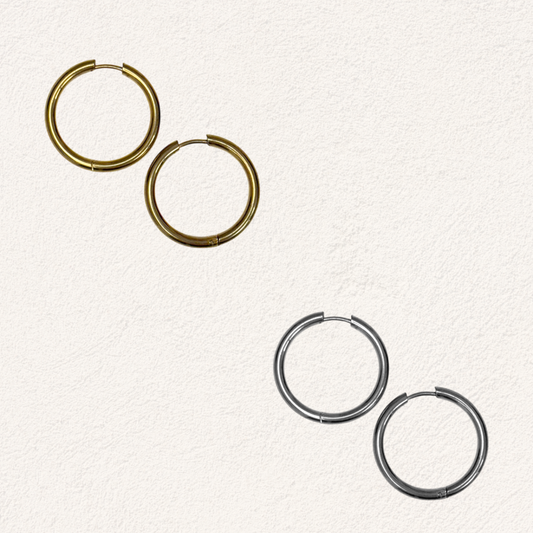 basic ring 20mm oorbellen