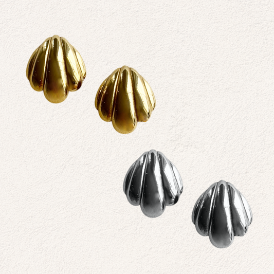 classy stud schelpen oorbellen