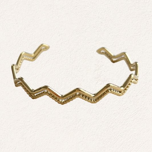 zigzag bangle met patroon